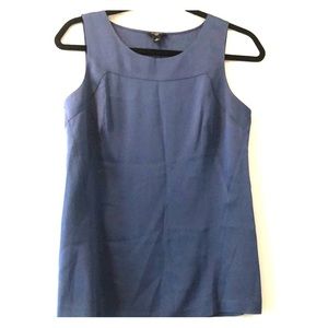 Ann Taylor steel blue silk shell - EUC